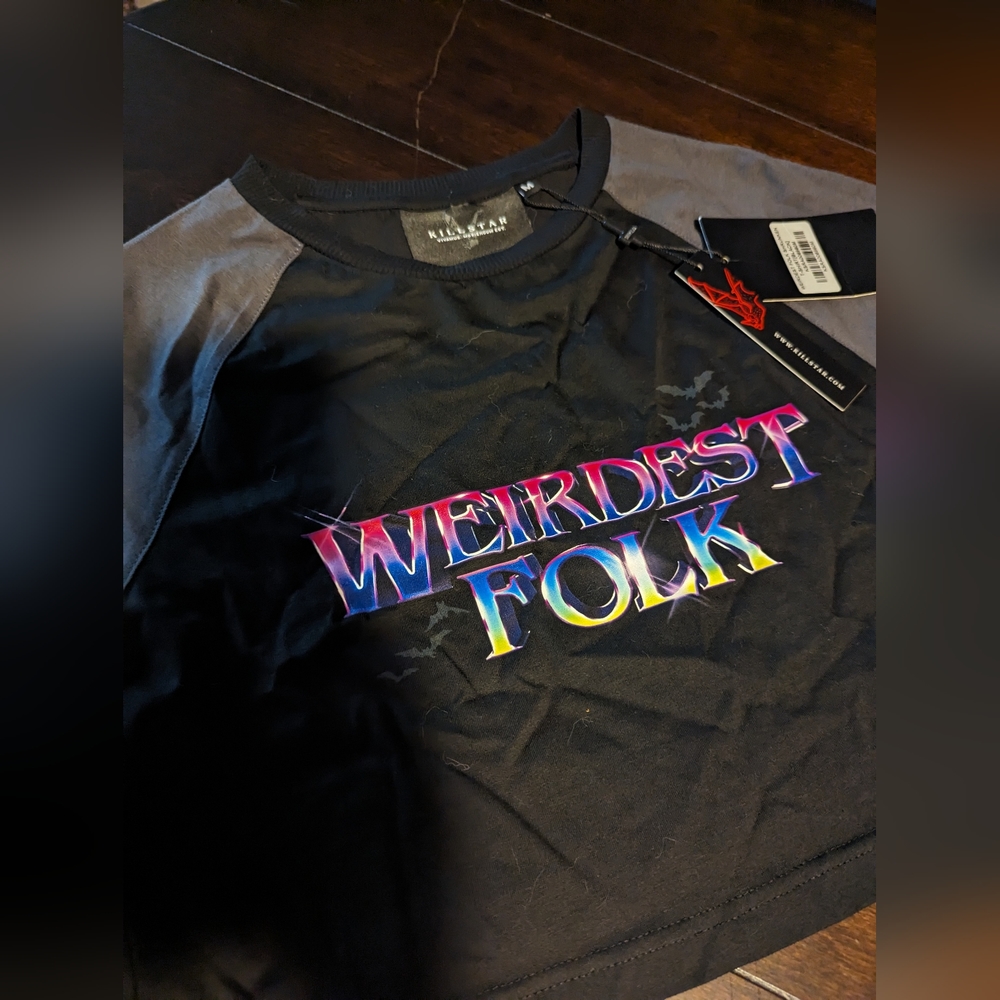 Killstar weirdest folk shrunken T-shirt.